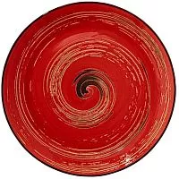 Тарелка мелкая WILMAX Spiral WL-669214/A фарфор, D=25,5 см, красный